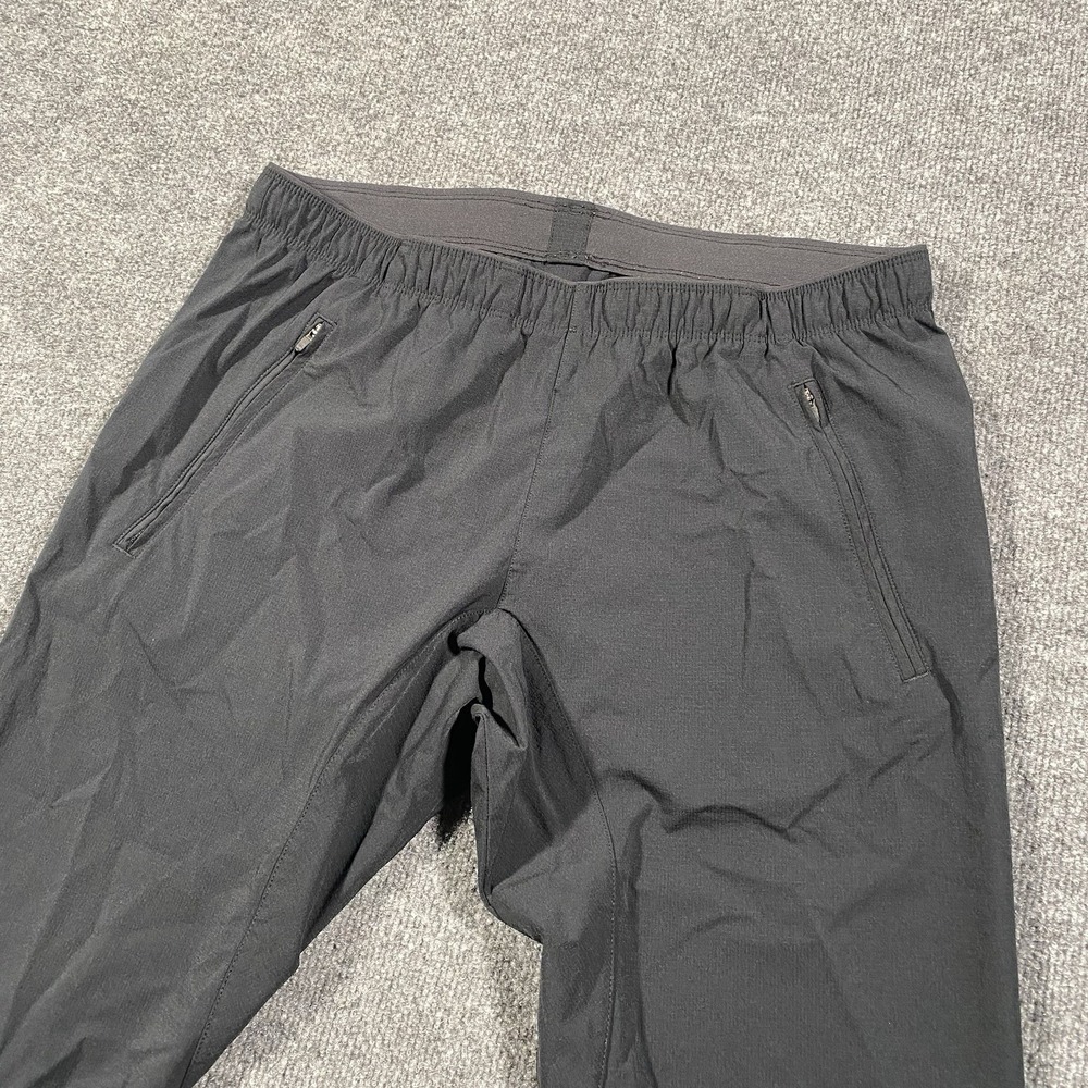 Paskho Pants Mens M Black Tech Minimalist Performance Stretch 32x32 Windbreaker - Picture 3 of 12
